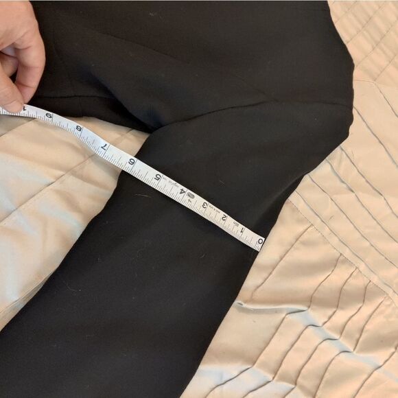 AGNONA black wool crepe square neck midi dress made in Italy euc - Picture 8 of 9